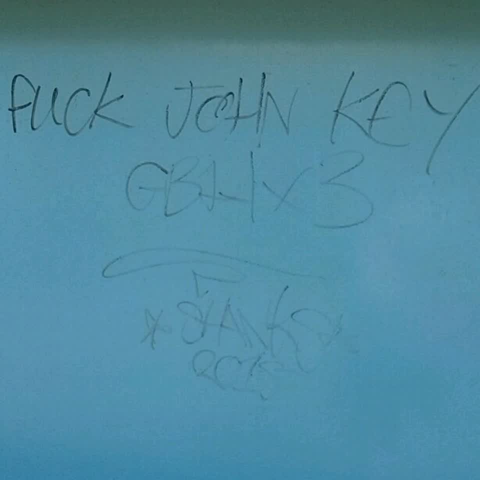 The photograph attached to this graffiti report