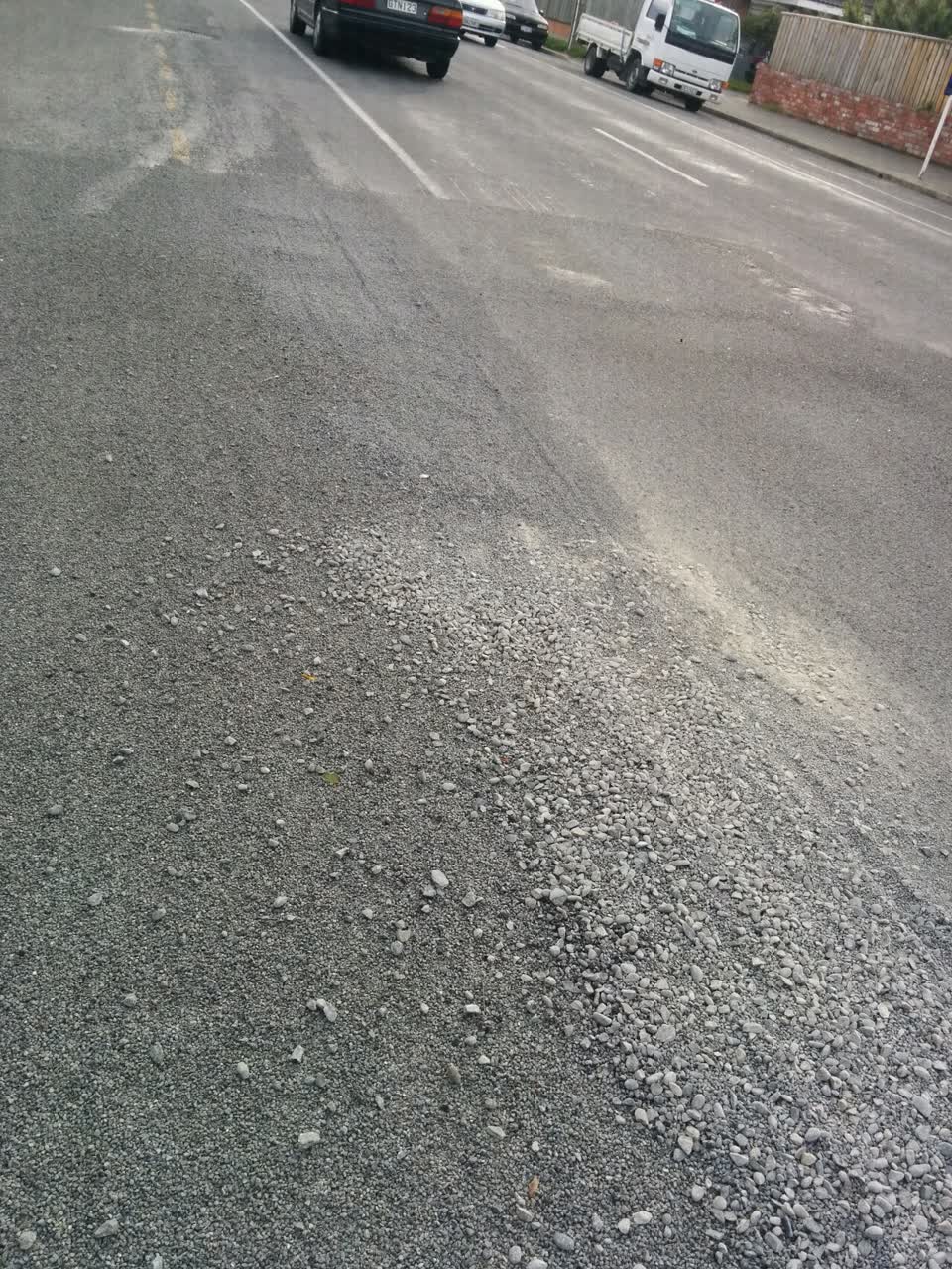 The photograph attached to this roading/streets report