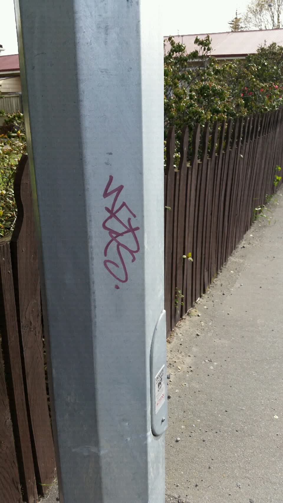The photograph attached to this graffiti report