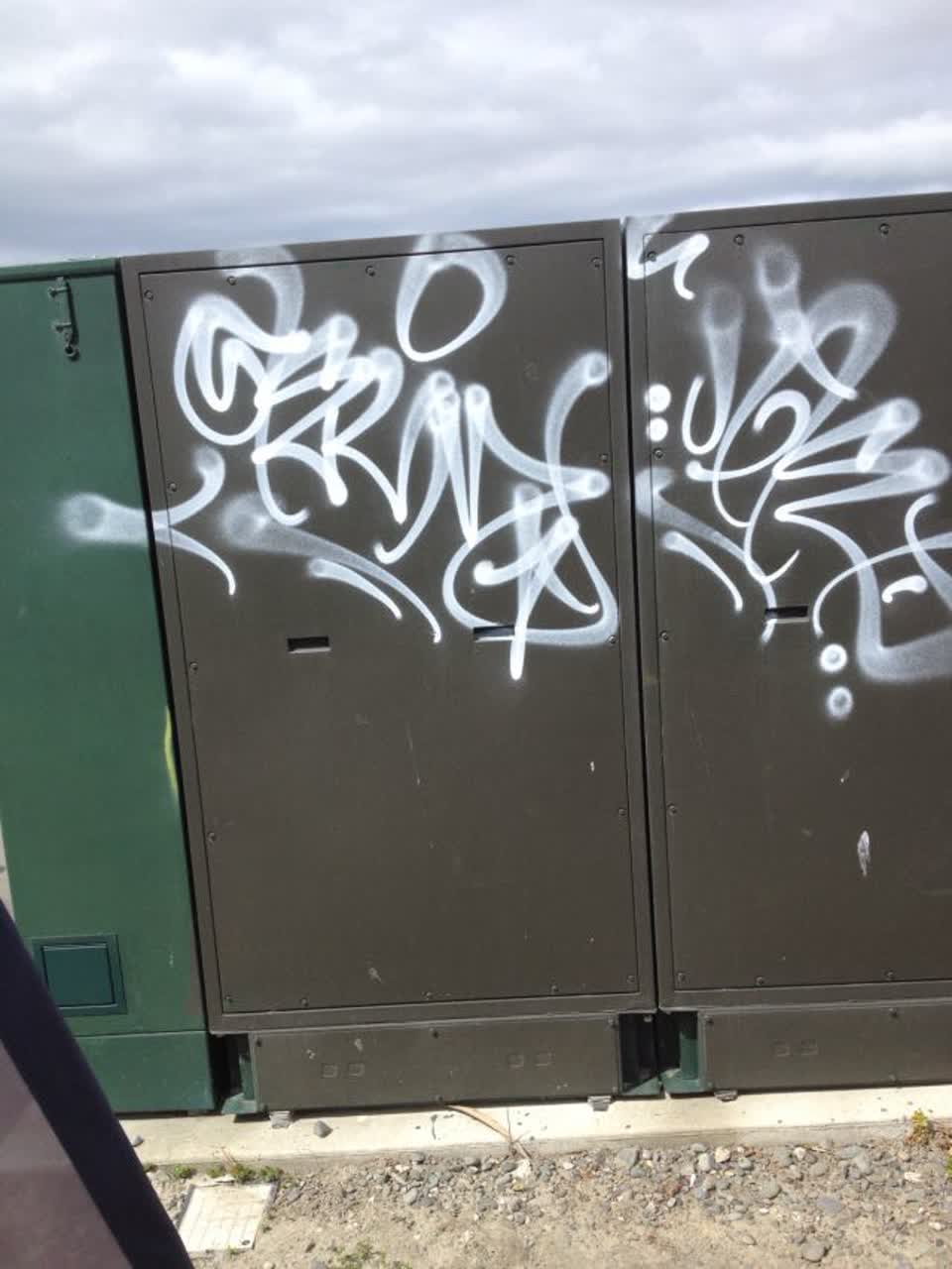 The photograph attached to this graffiti report