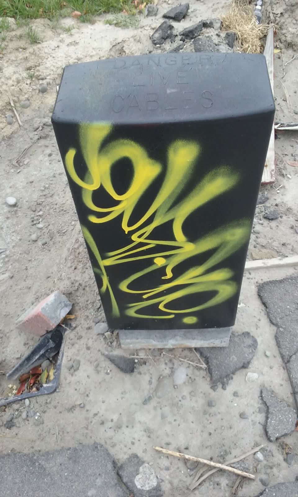 The photograph attached to this graffiti report