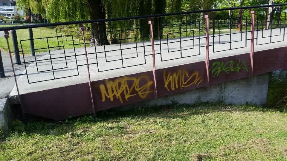The photograph attached to this graffiti report