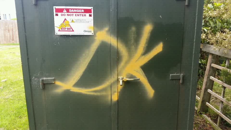 The photograph attached to this graffiti report