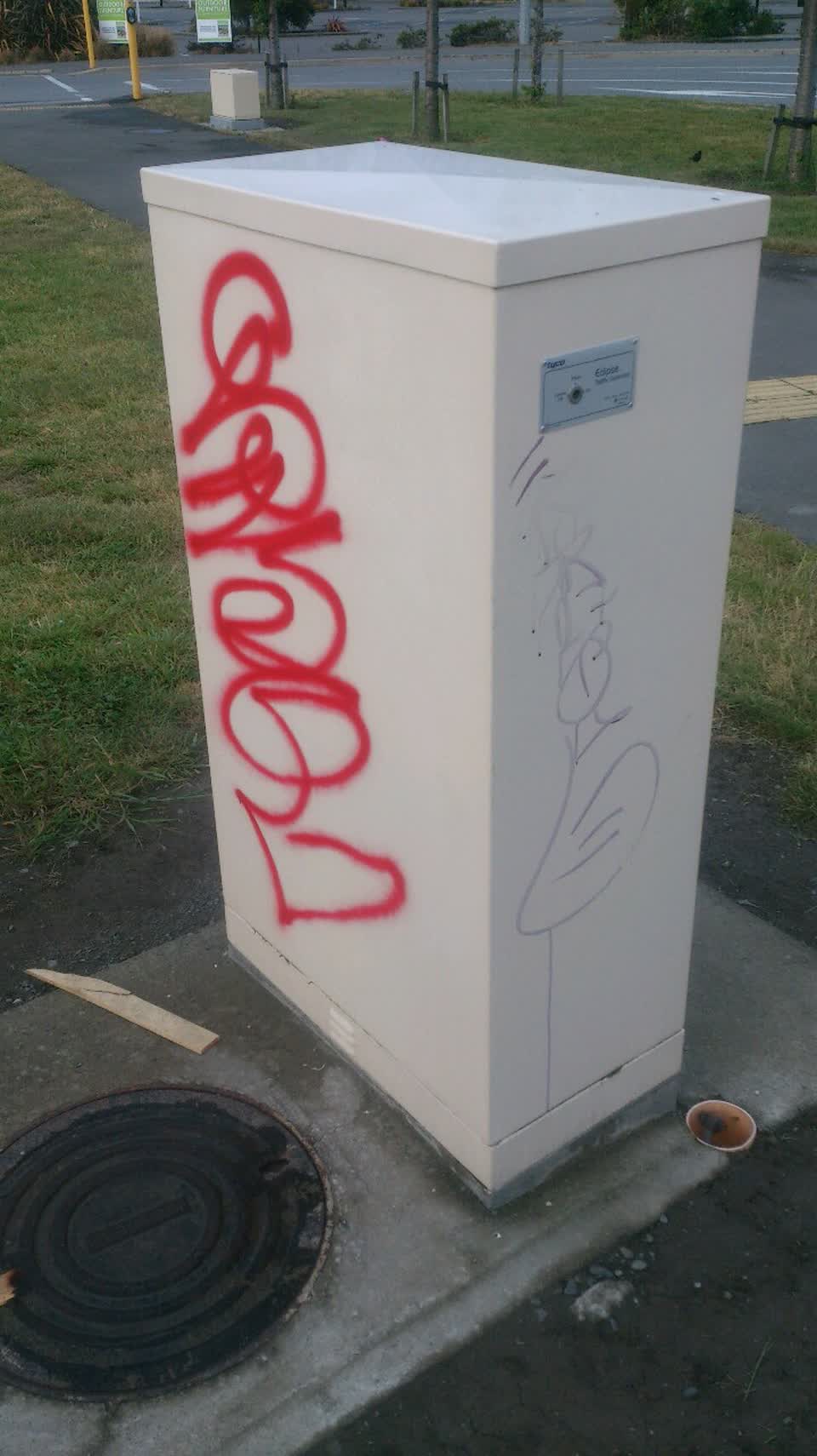 The photograph attached to this graffiti report