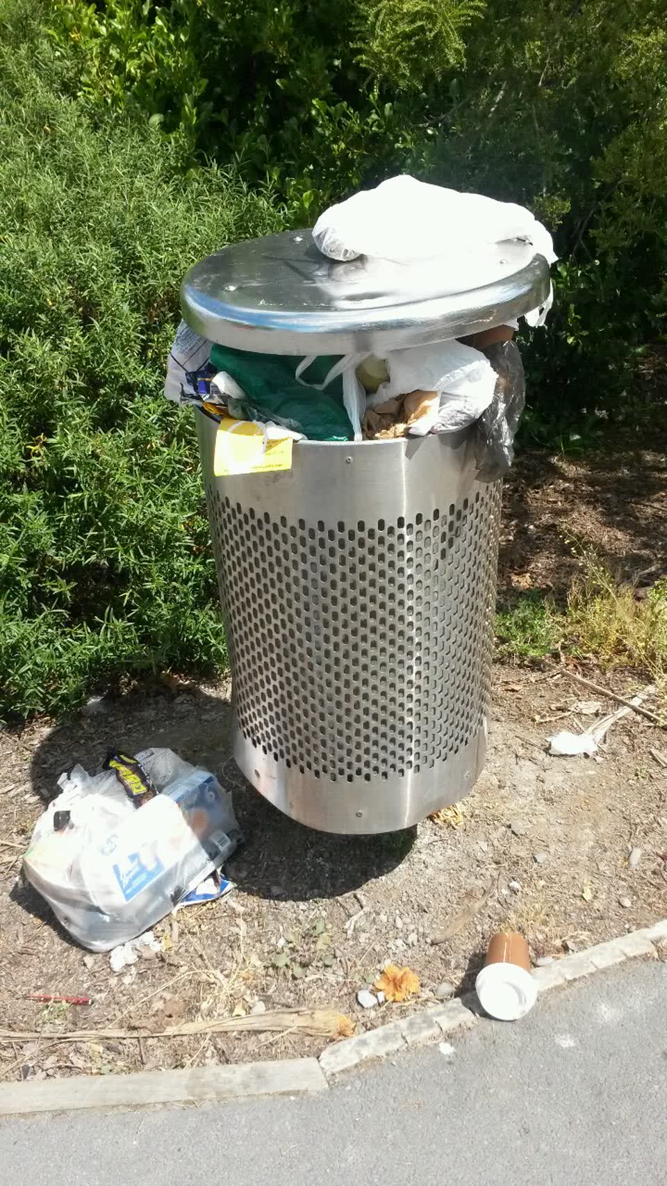 The photograph attached to this rubbish/recycling report