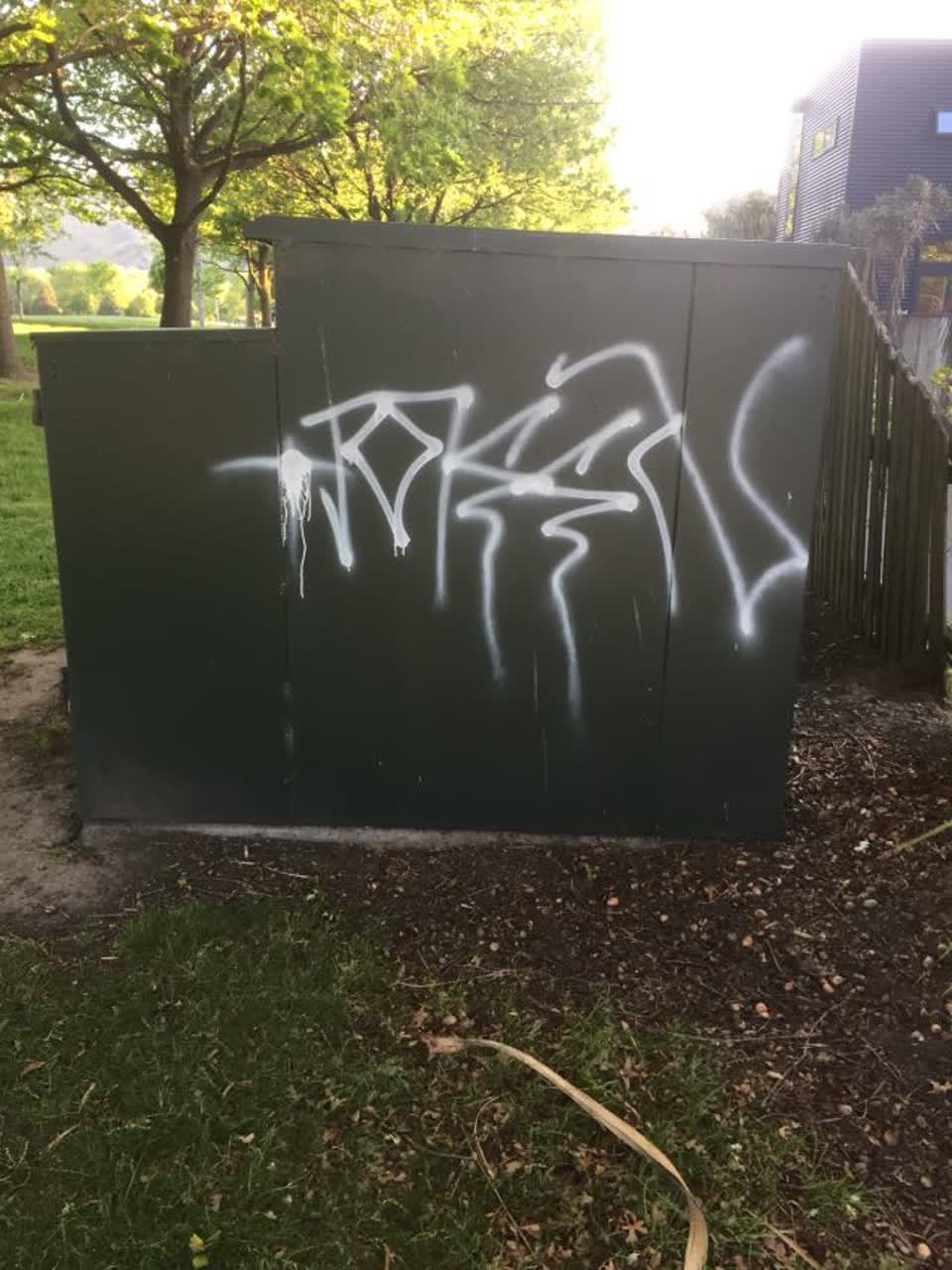 The photograph attached to this graffiti report