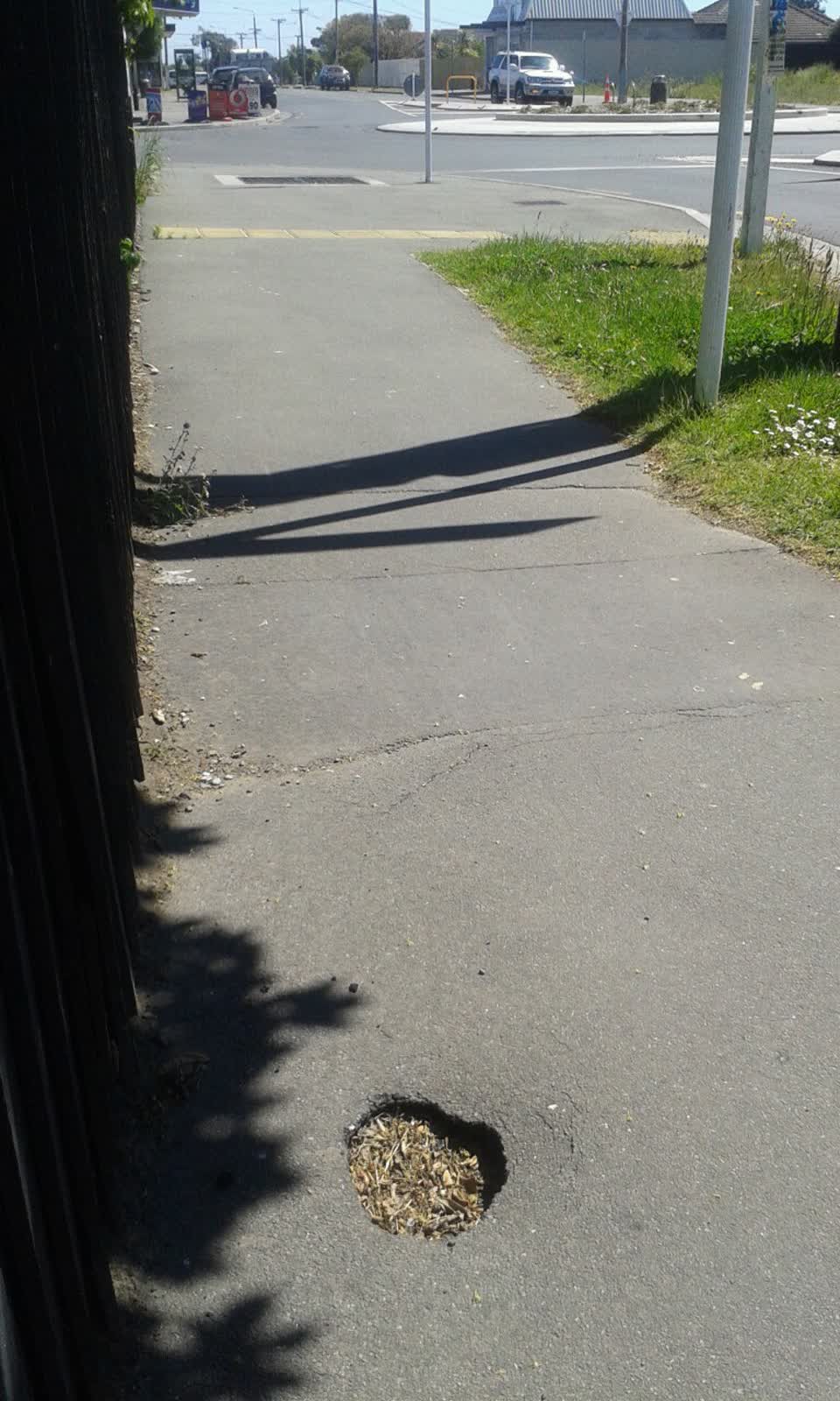 The photograph attached to this roading/streets report