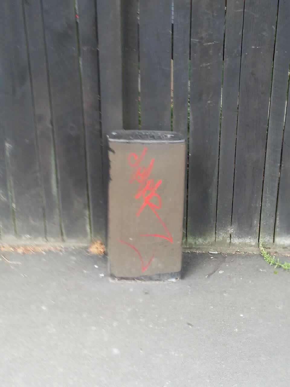 The photograph attached to this graffiti report
