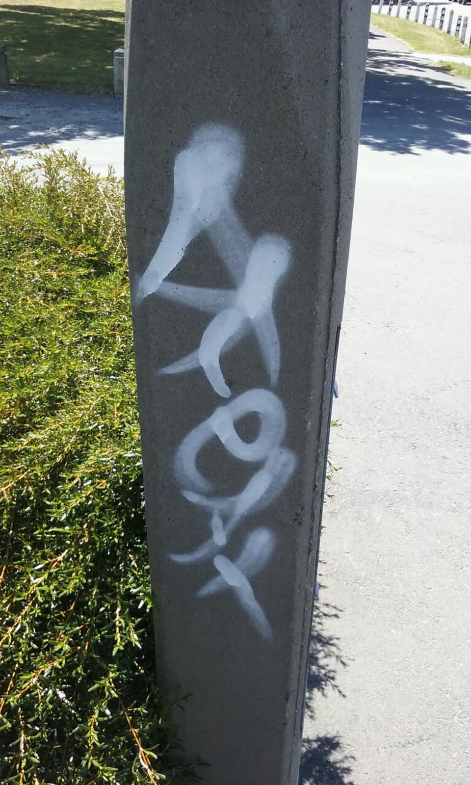 The photograph attached to this graffiti report
