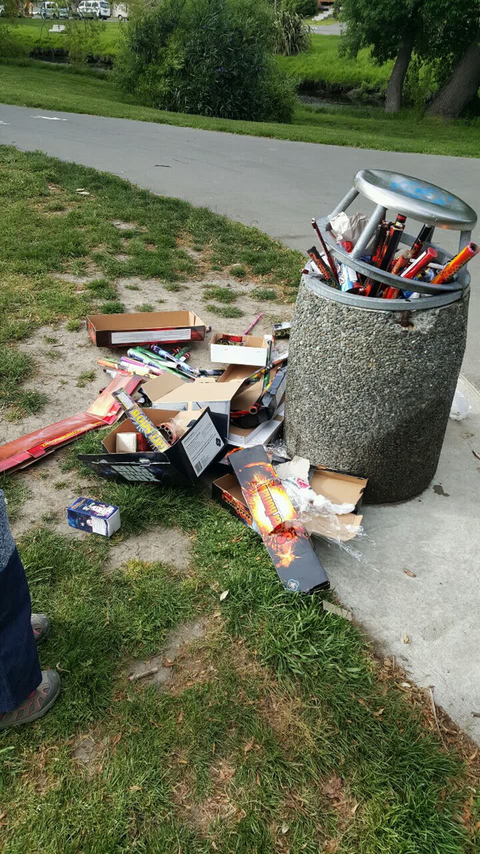 The photograph attached to this rubbish/recycling report