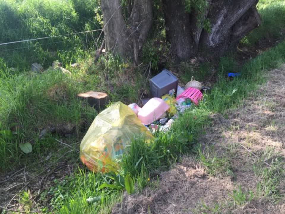 The photograph attached to this rubbish/recycling report