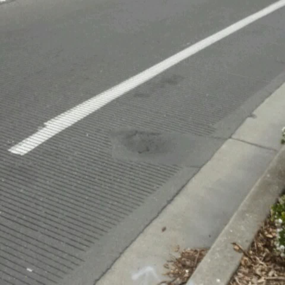 The photograph attached to this roading/streets report