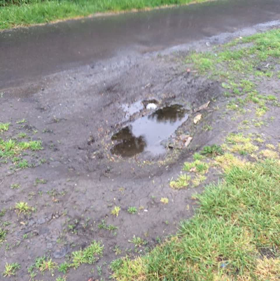 The photograph attached to this roading/streets report
