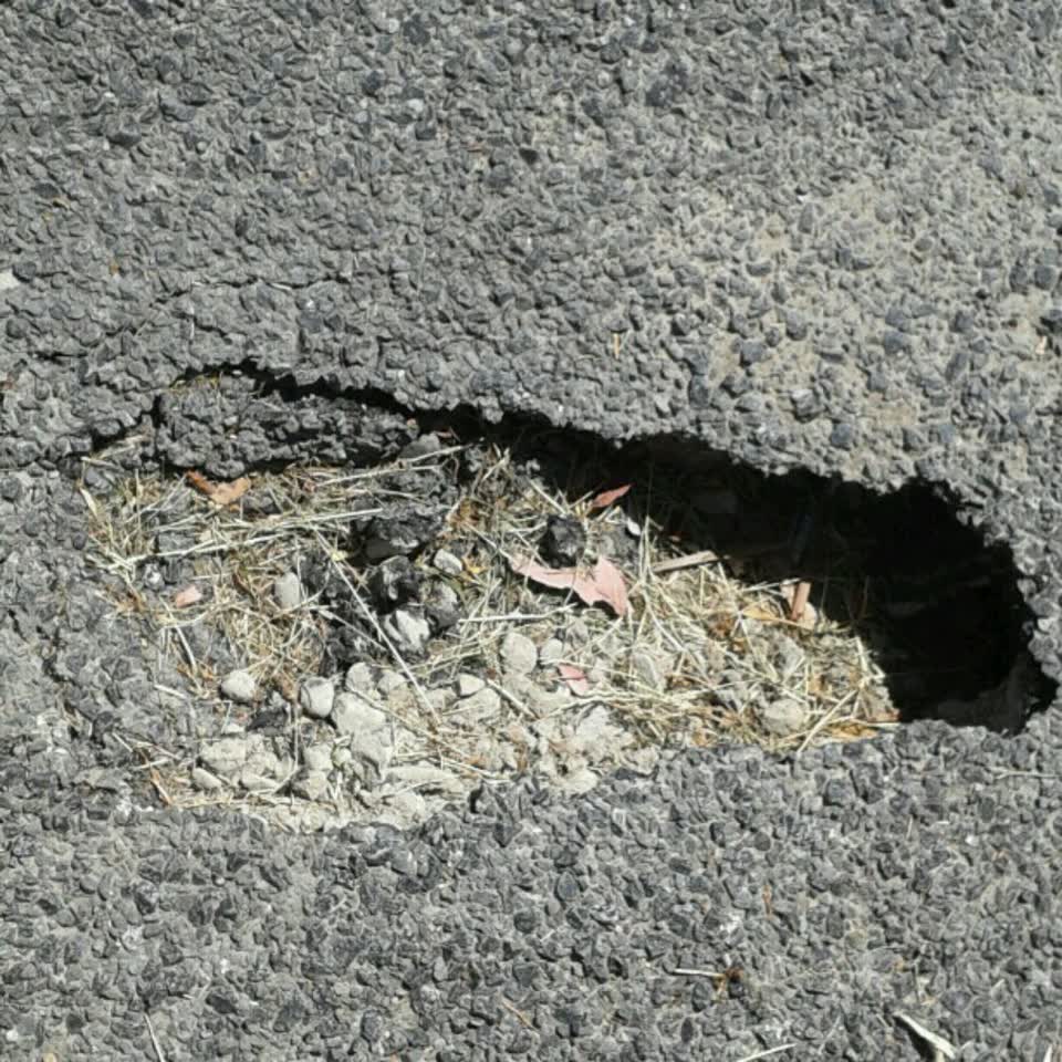The photograph attached to this roading/streets report
