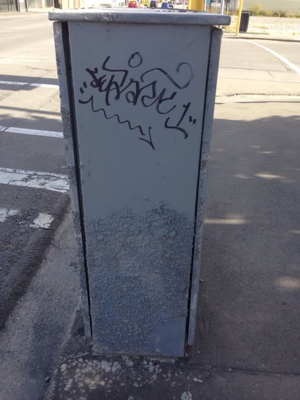 The photograph attached to this graffiti report