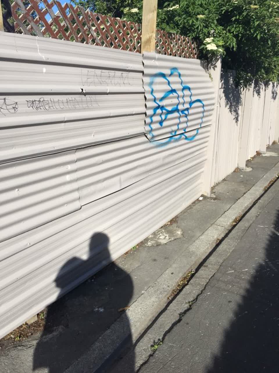 The photograph attached to this graffiti report