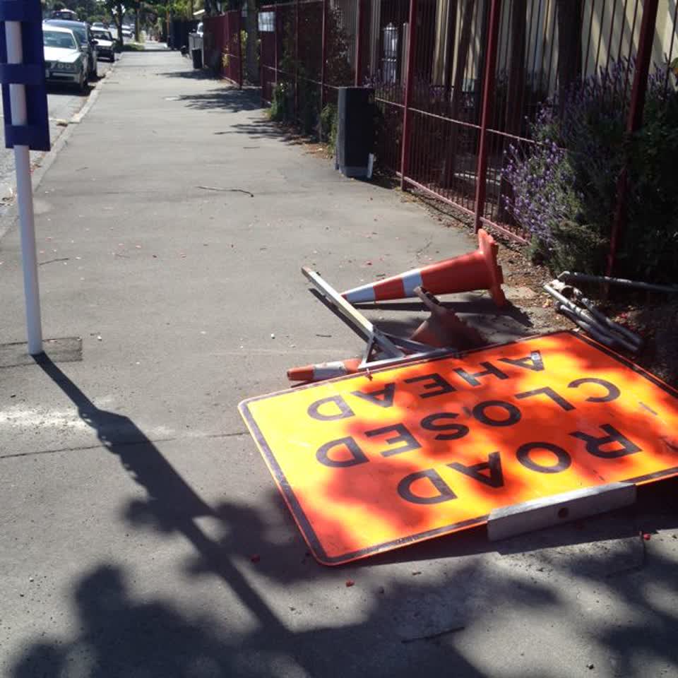 The photograph attached to this roading/streets report
