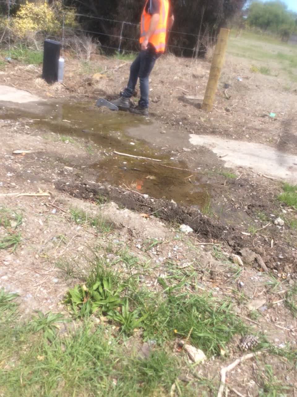 The photograph attached to this water supply report