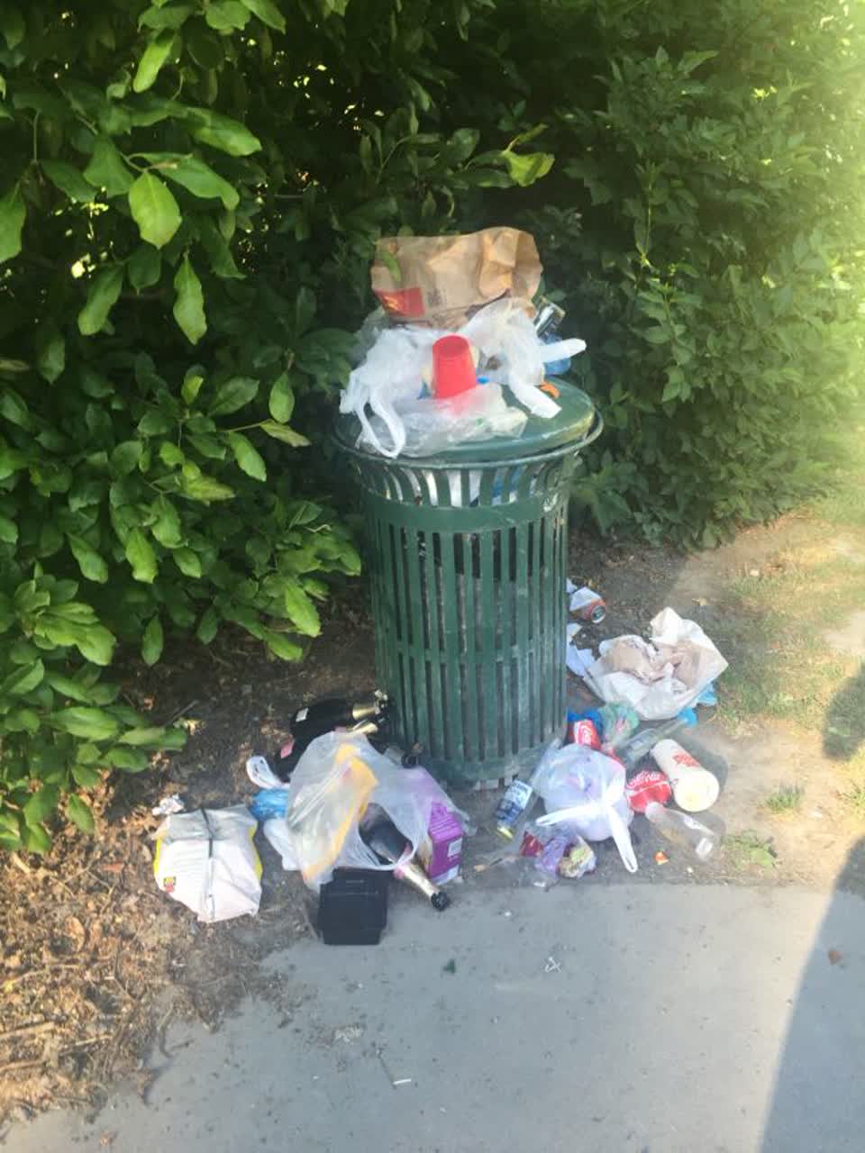 The photograph attached to this rubbish/recycling report