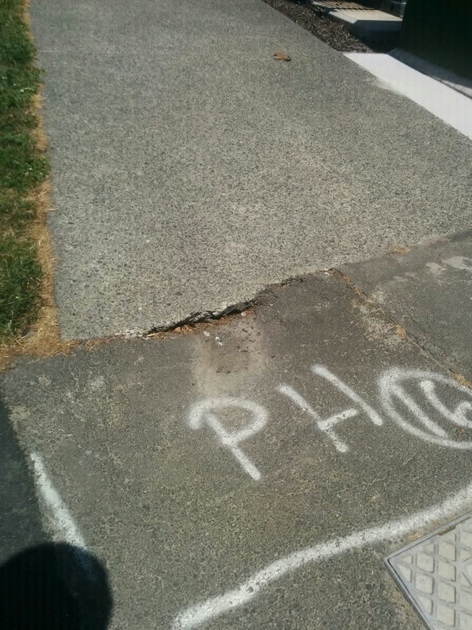 The photograph attached to this roading/streets report