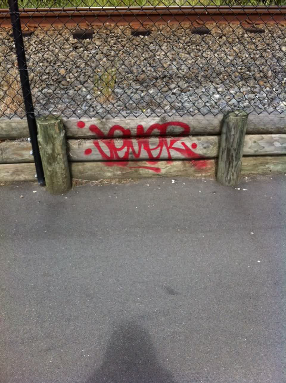 The photograph attached to this graffiti report