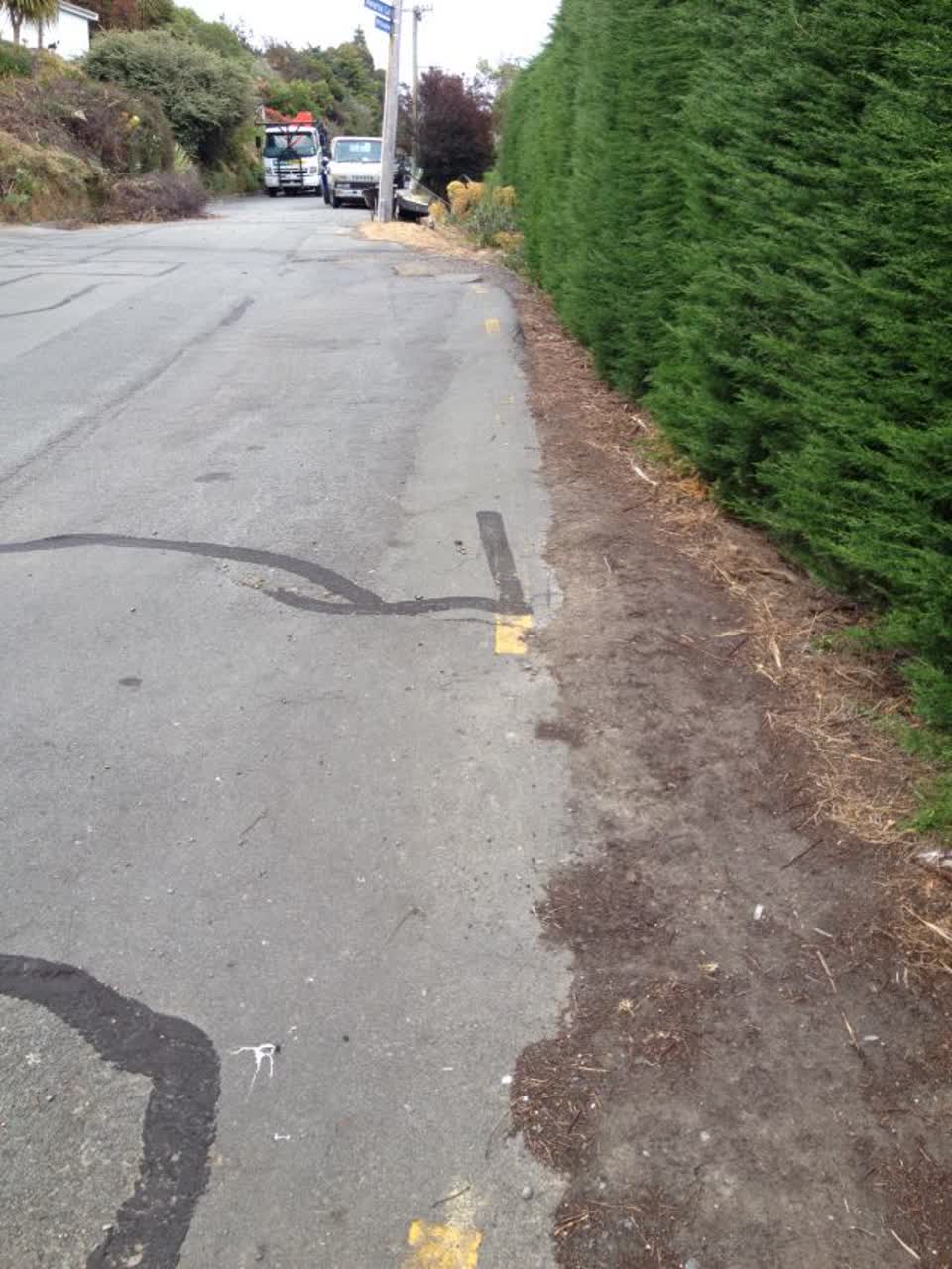 The photograph attached to this roading/streets report