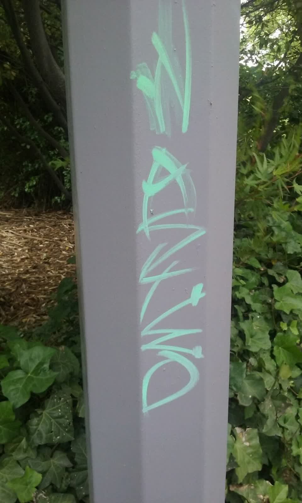 The photograph attached to this graffiti report