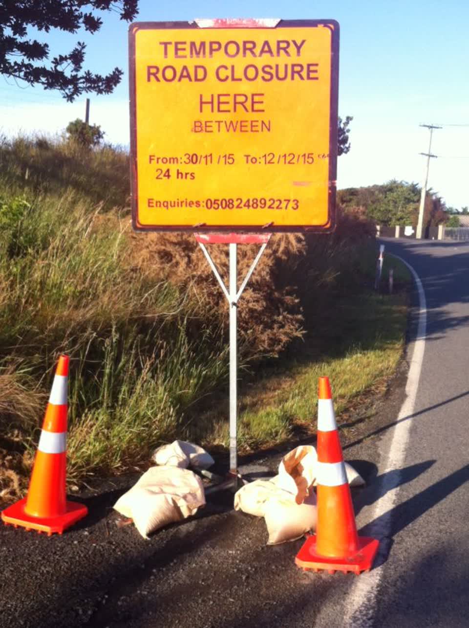 The photograph attached to this roading/streets report