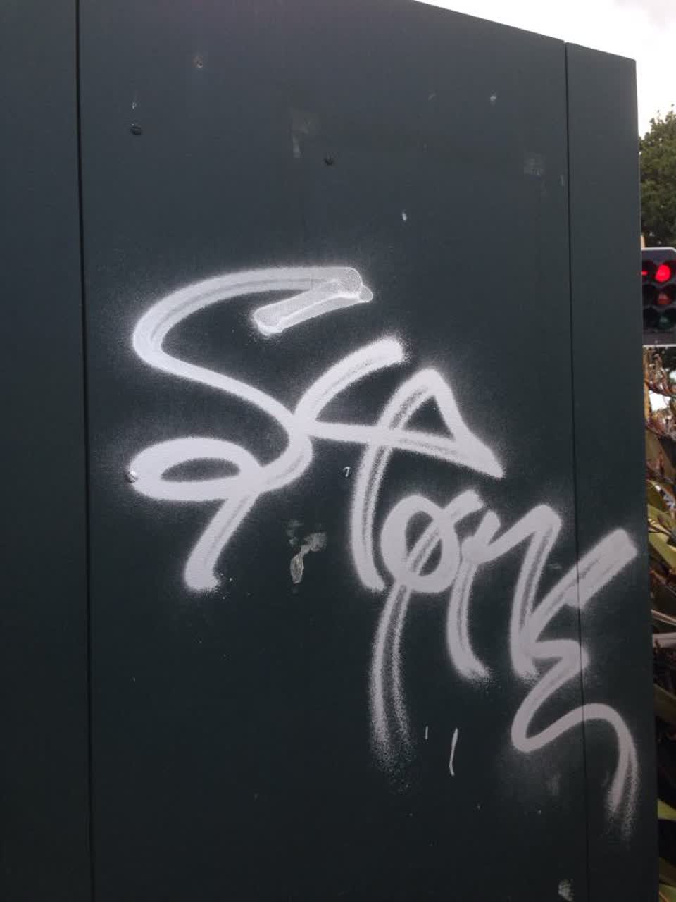 The photograph attached to this graffiti report