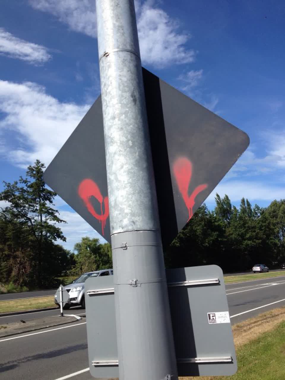 The photograph attached to this graffiti report