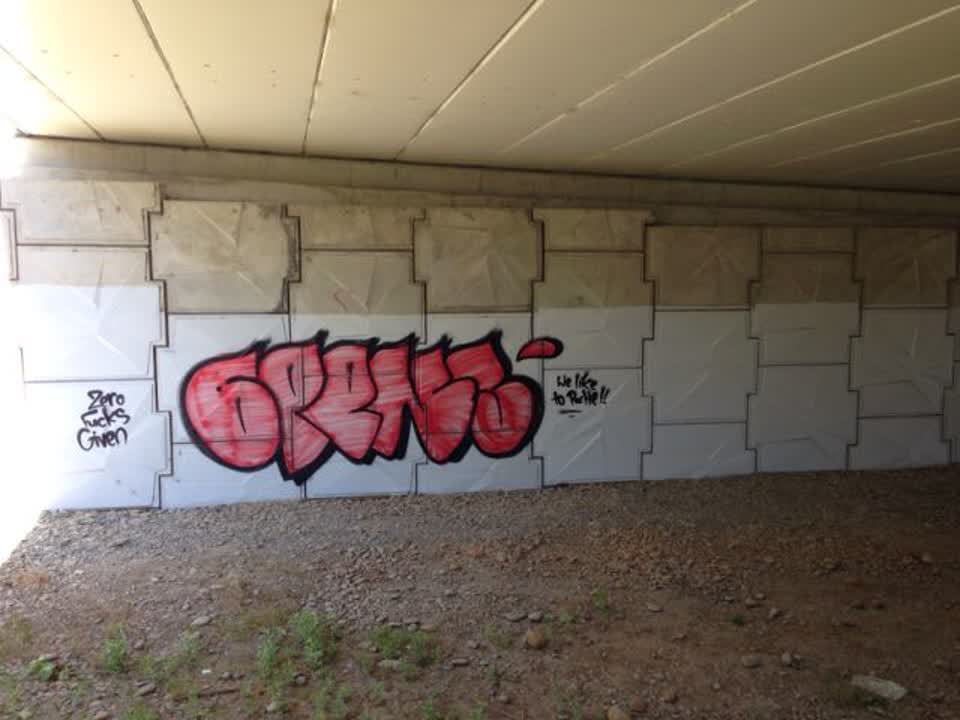The photograph attached to this graffiti report