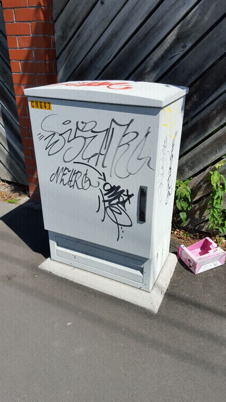 The photograph attached to this graffiti report