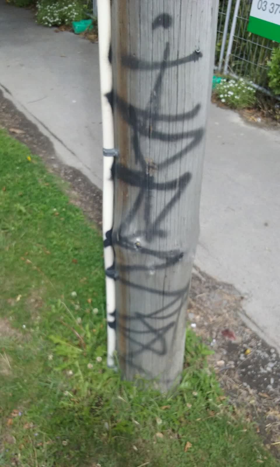 The photograph attached to this graffiti report