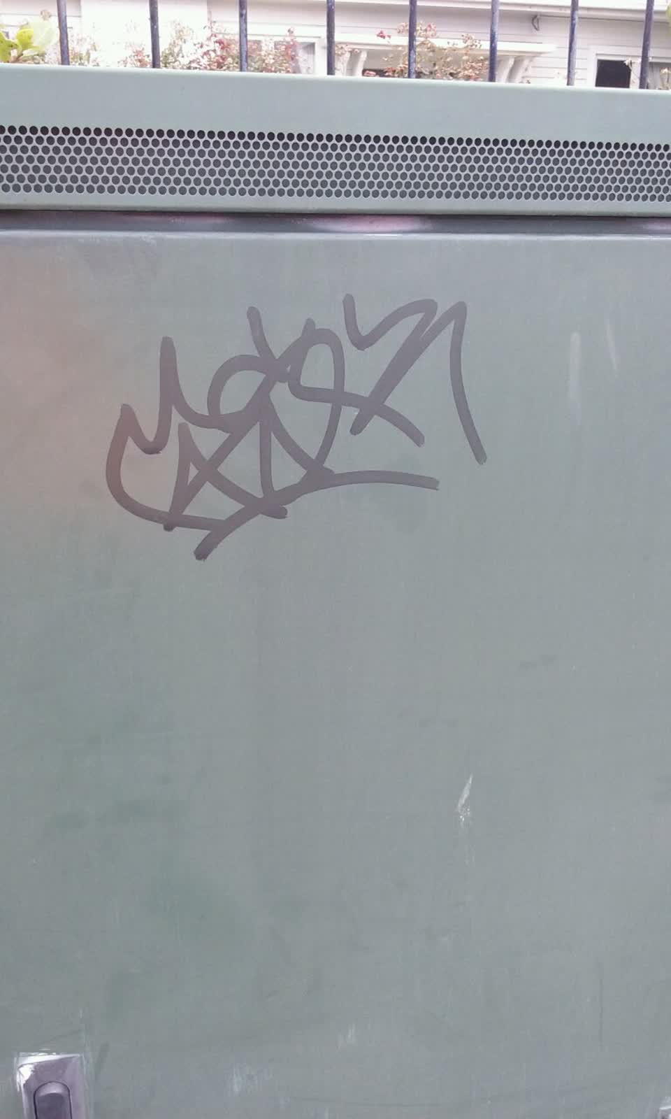 The photograph attached to this graffiti report