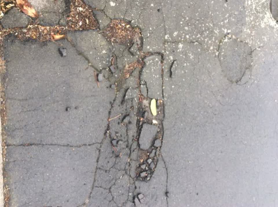 The photograph attached to this roading/streets report