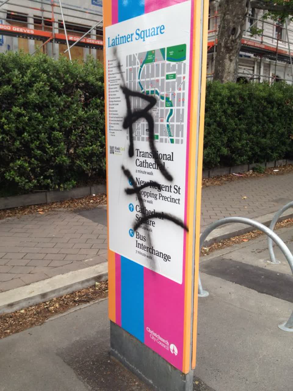 The photograph attached to this graffiti report