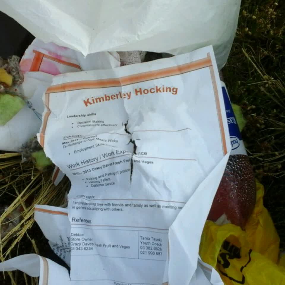 The photograph attached to this rubbish/recycling report