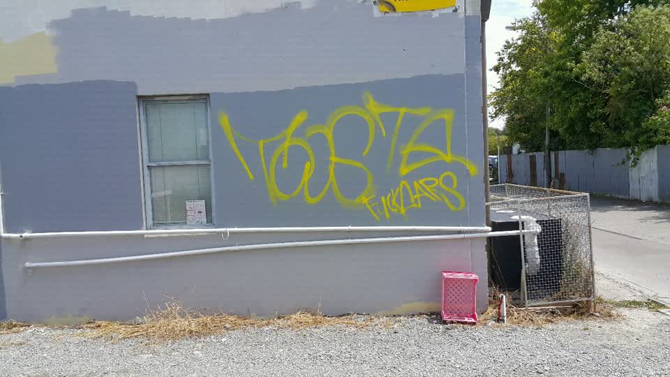 The photograph attached to this graffiti report