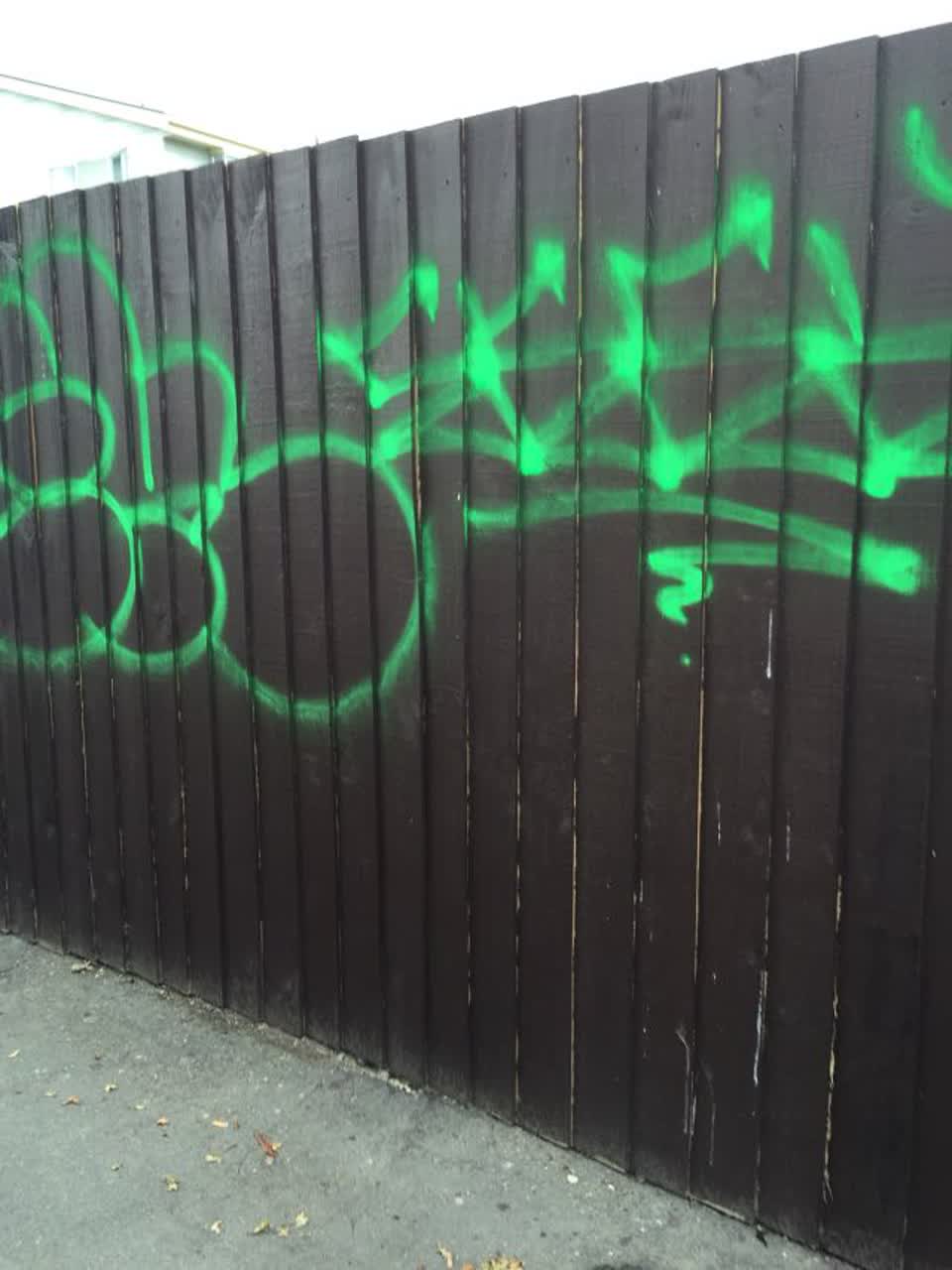 The photograph attached to this graffiti report