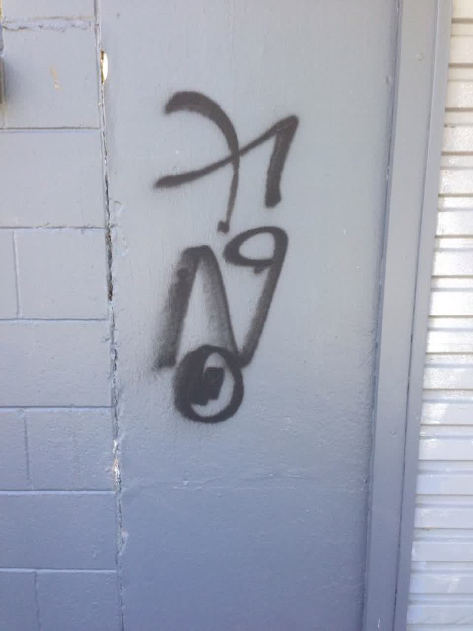 The photograph attached to this graffiti report