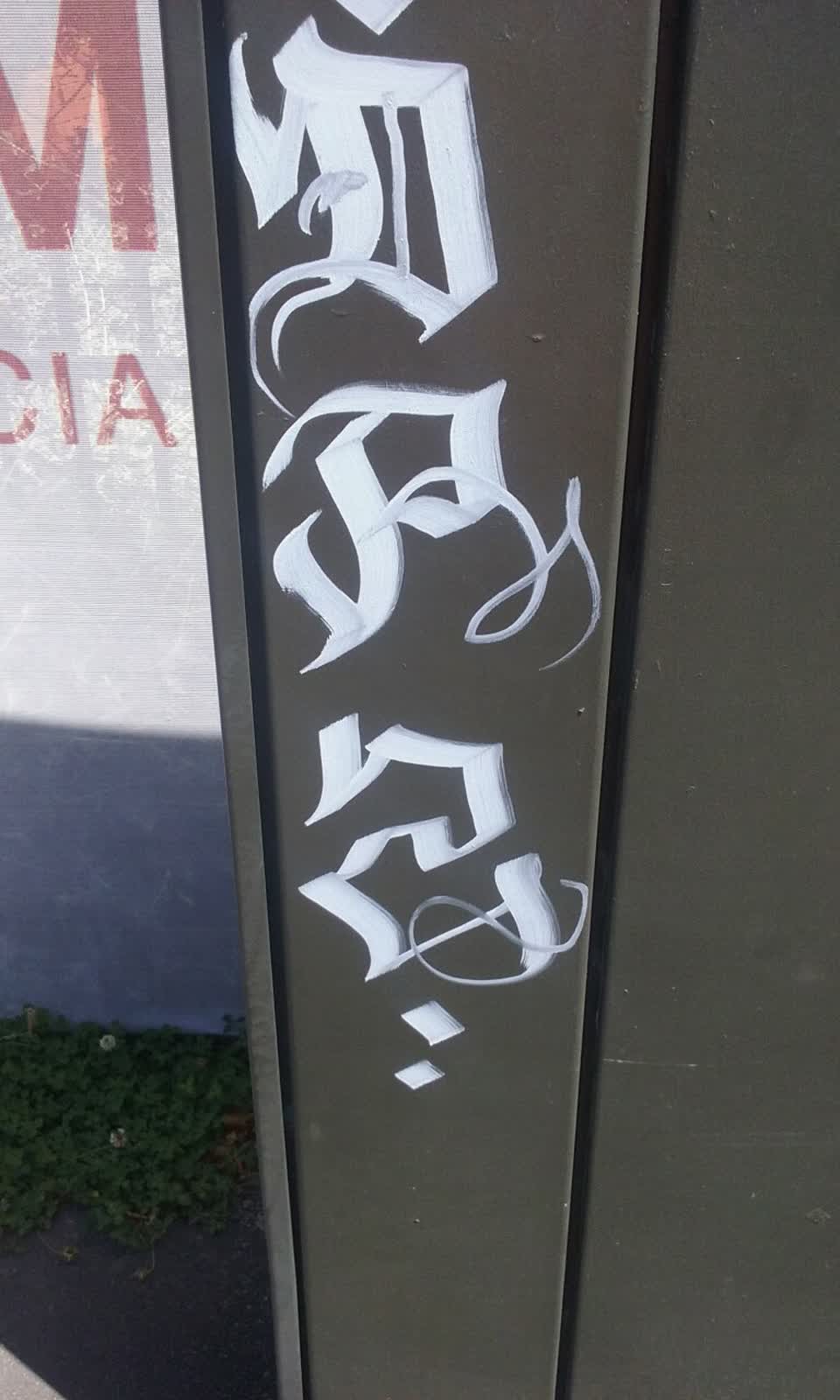The photograph attached to this graffiti report
