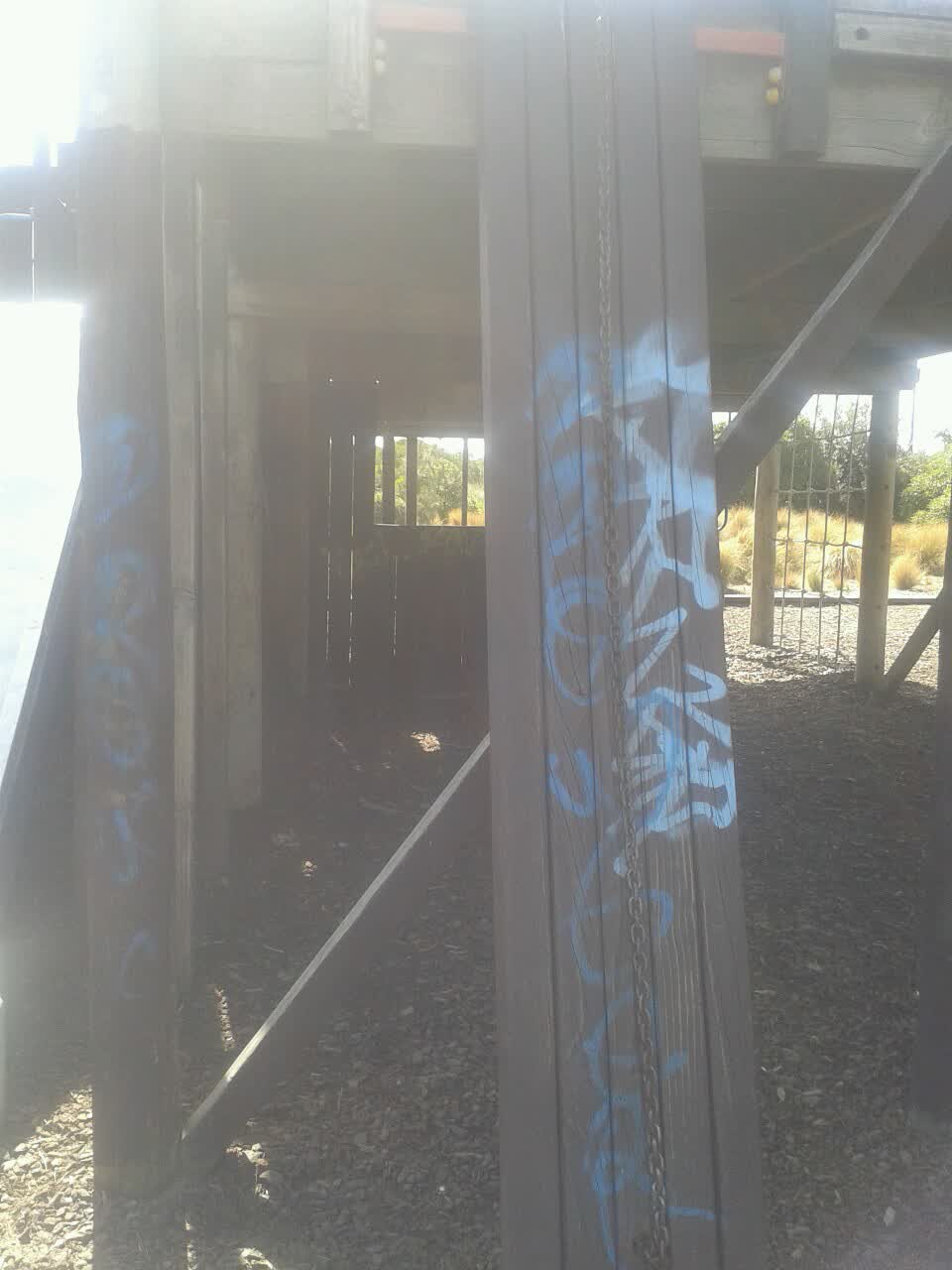 The photograph attached to this graffiti report