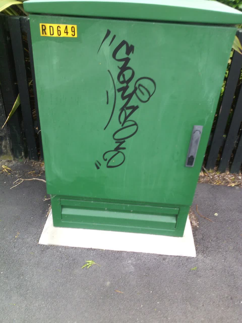 The photograph attached to this graffiti report