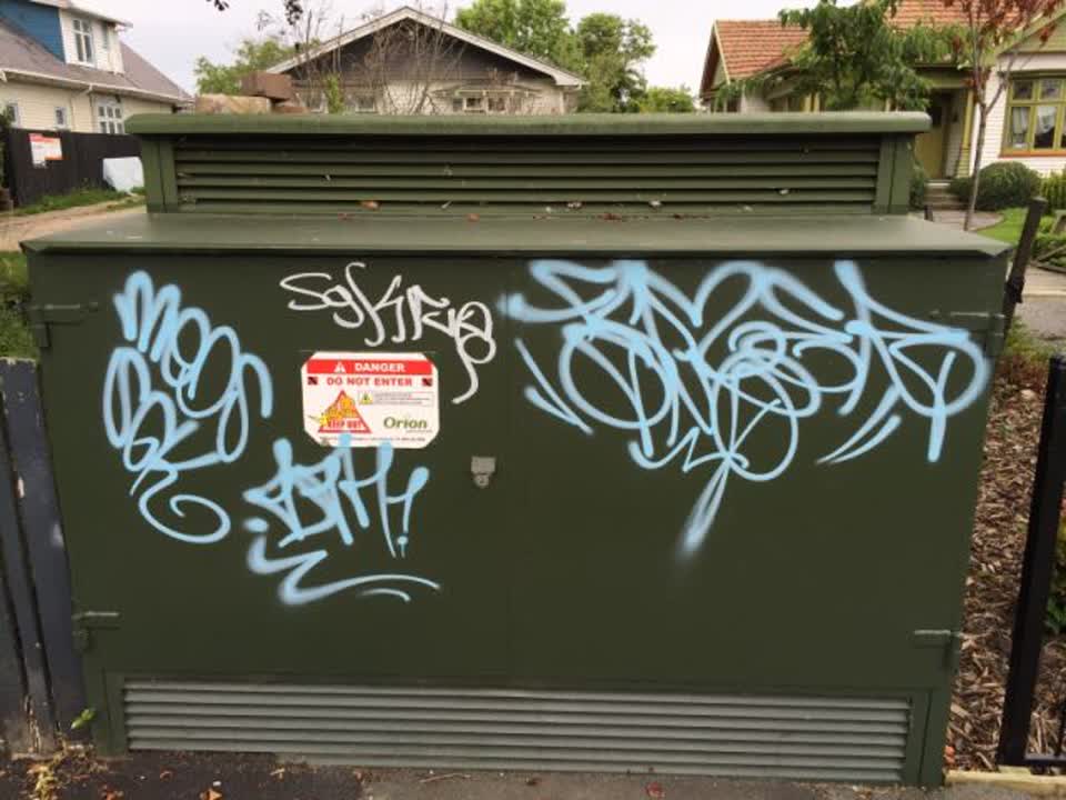 The photograph attached to this graffiti report