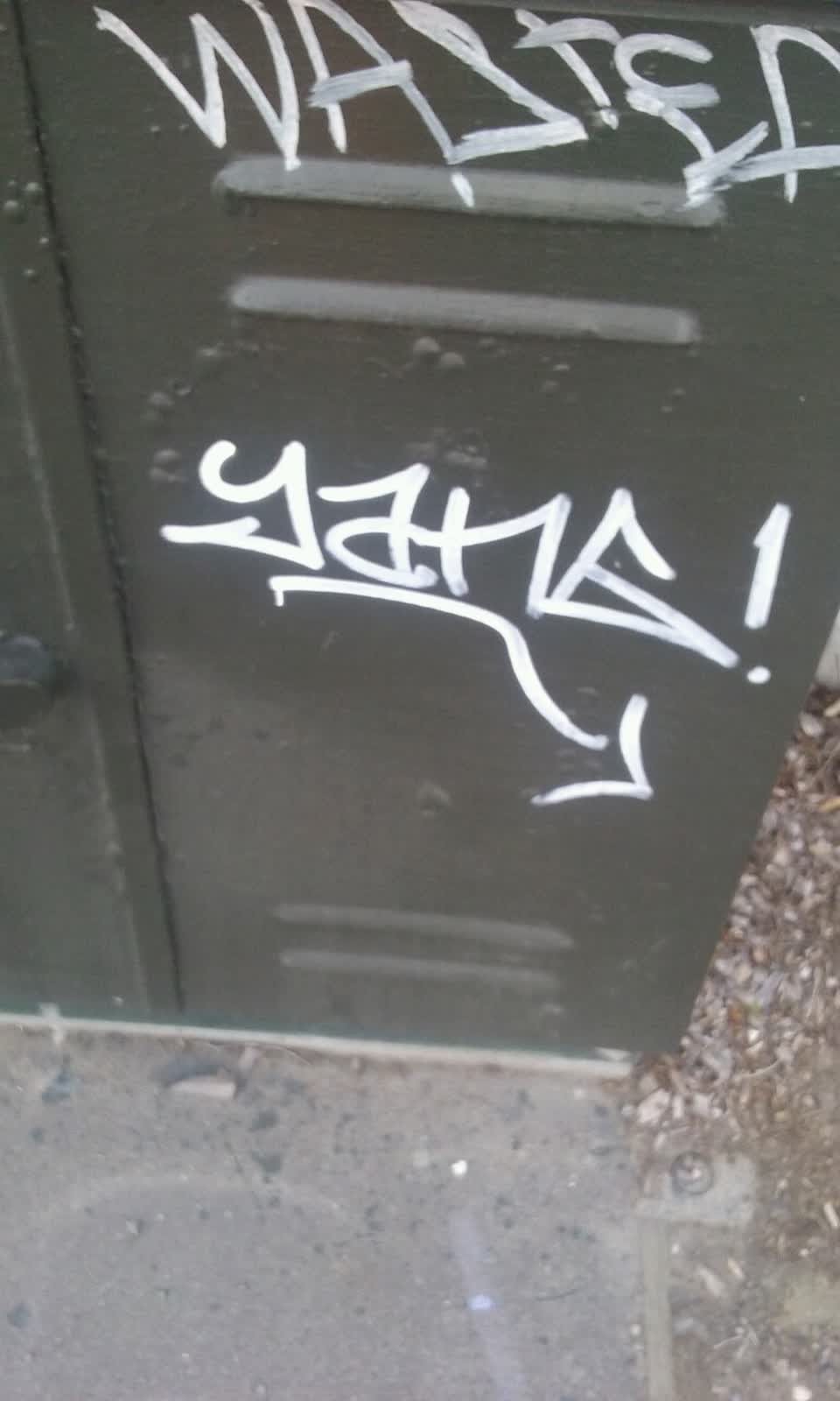 The photograph attached to this graffiti report