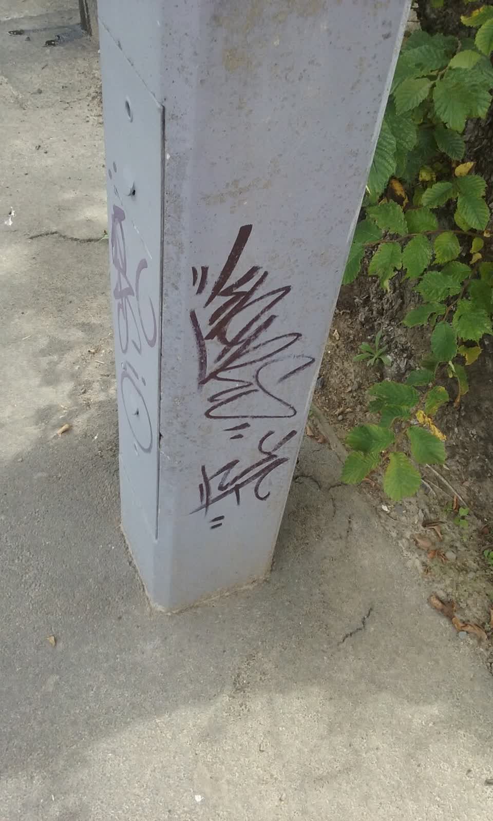 The photograph attached to this graffiti report