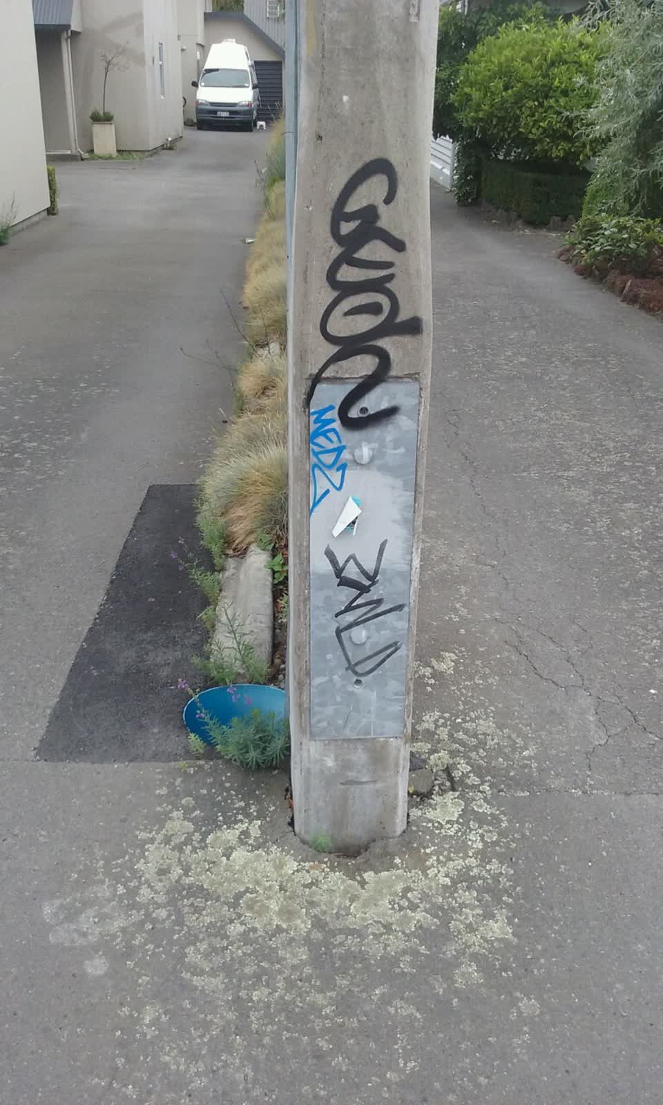 The photograph attached to this graffiti report