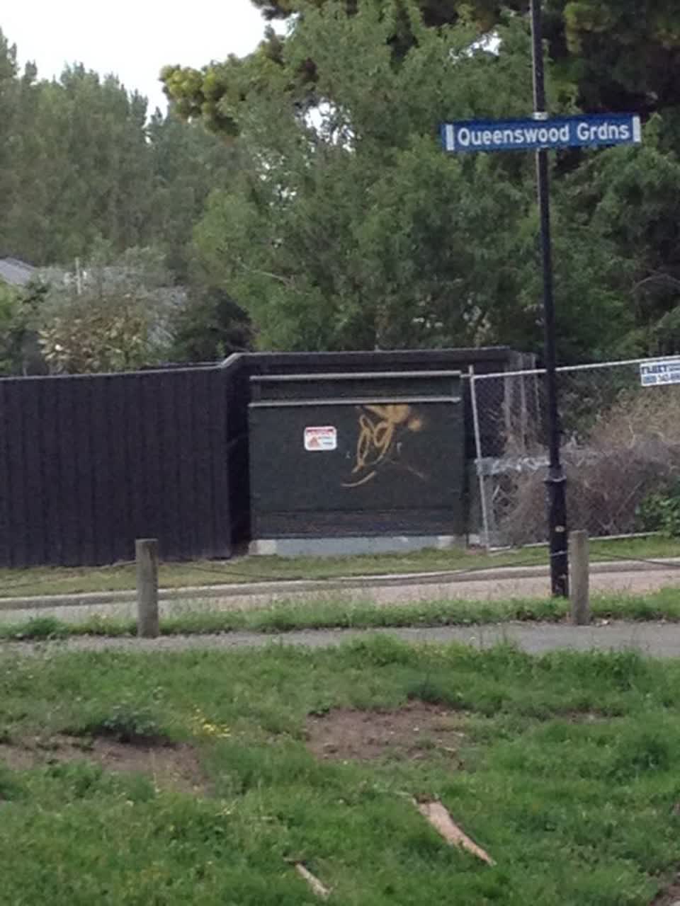The photograph attached to this graffiti report