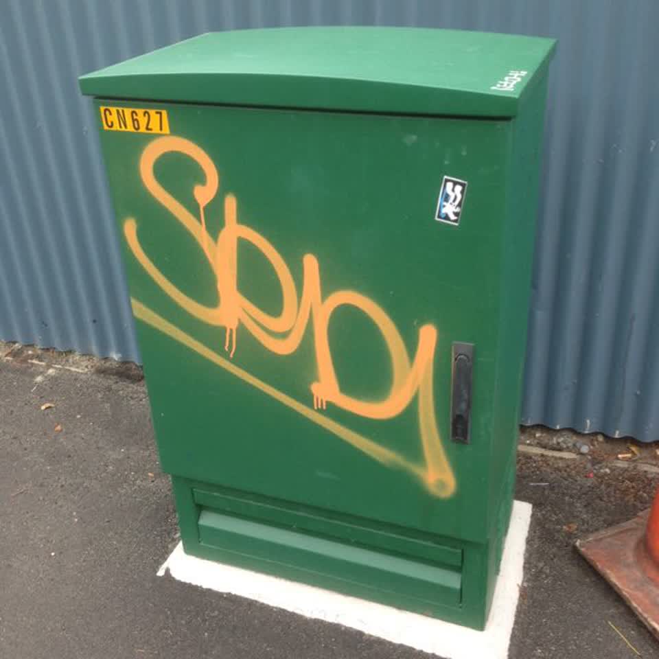 The photograph attached to this graffiti report