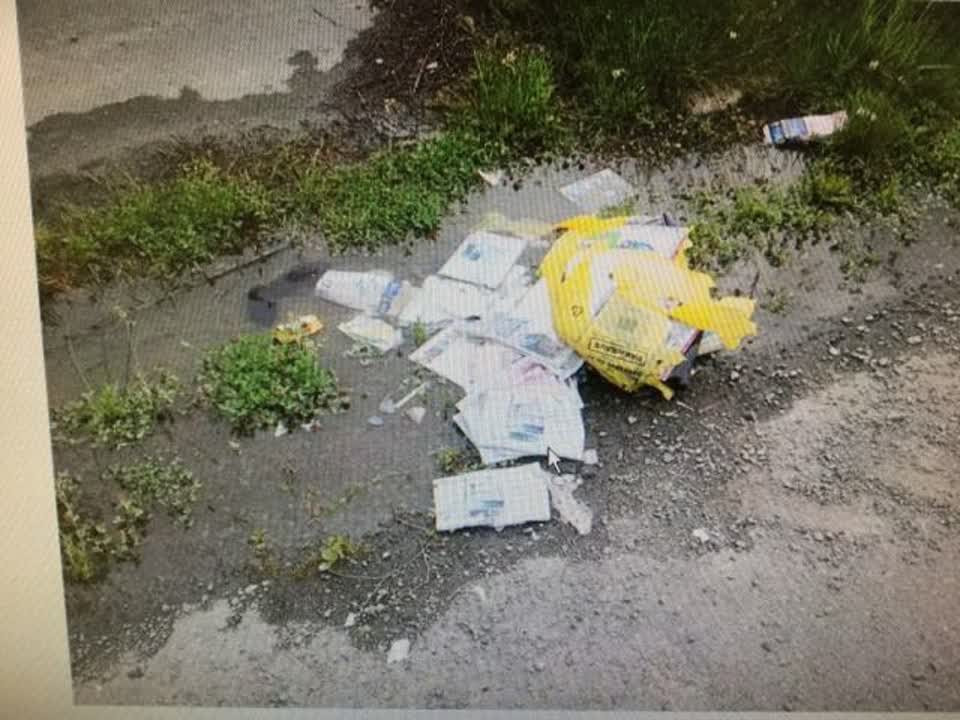 The photograph attached to this rubbish/recycling report